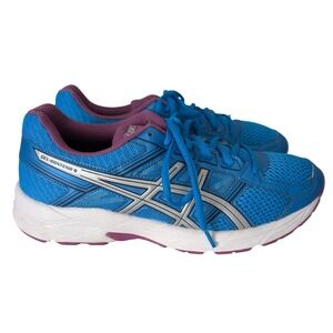 ASICS Gel Contend 4 Running Walking Shoes Blue Purple Women 9 Lifestyle Comfort